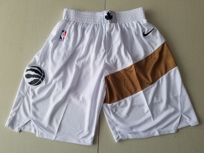 Men NBA Nike Toronto Raptors white shorts